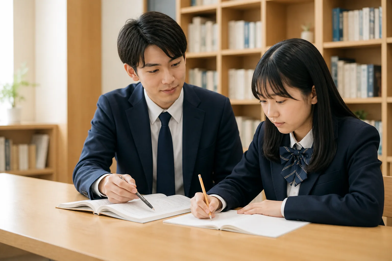 講師が生徒に説明する個別指導